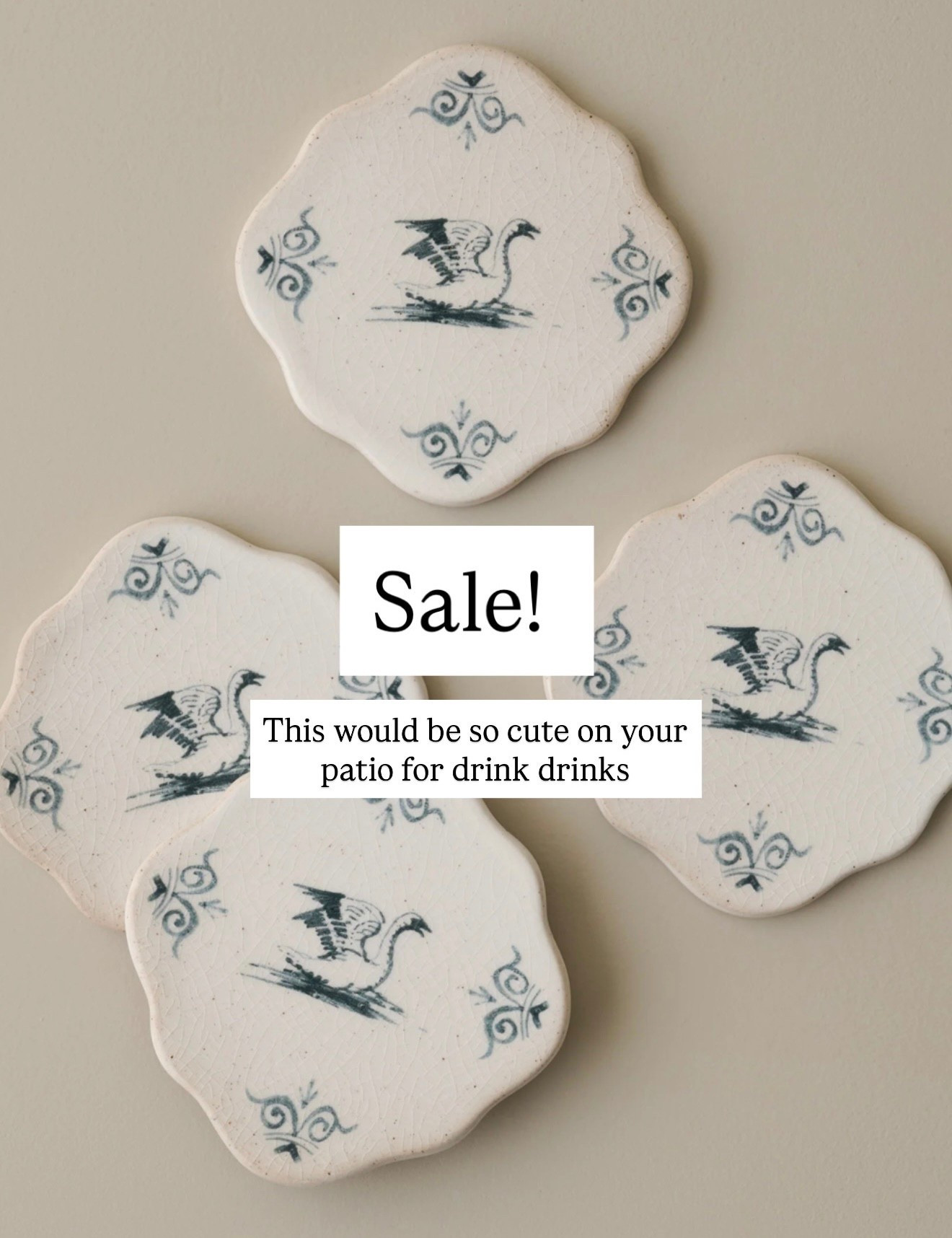 Ceramic coasters, truly, one of the kind from magnolia Home these are adorable like a picture of these on your porch or patio for the summer or even inside on sale for presidents

#LTKSaleAlert #LTKHome