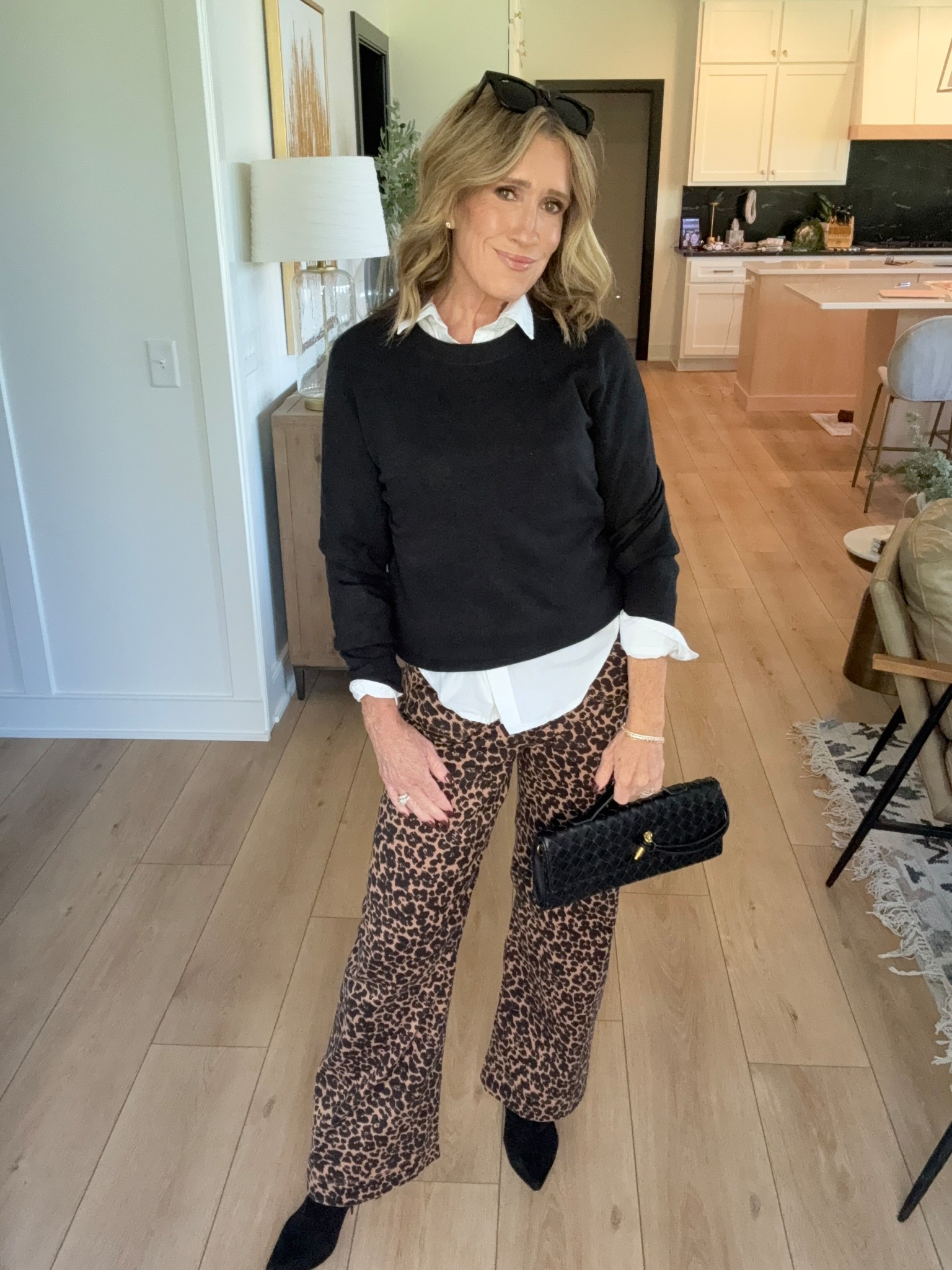 Classic style outfit for women over 50. ✨ I had been searching for leopard jeans and finally found this pair that I love 🐆 they are so comfortable and can be styled so many different ways. They run true to size 

#LTKootd #LTKdayinmylife #LTKOver40