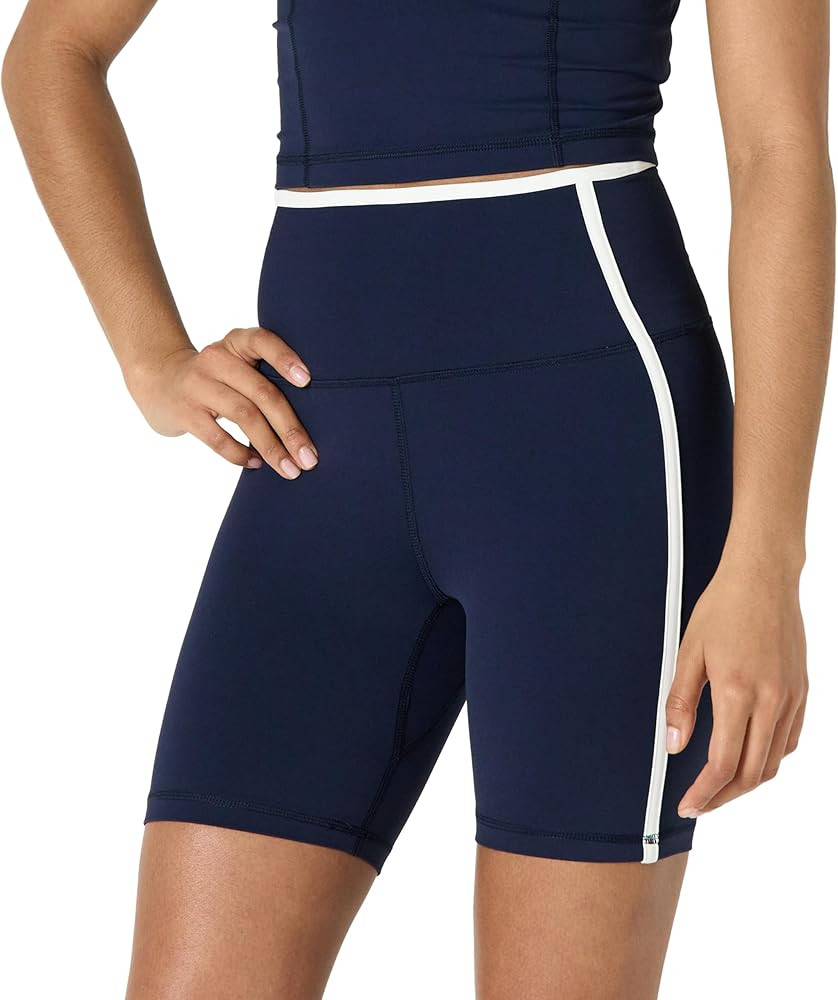 Amazon Essentials Women's Active FormFlex Buttery Soft High Waist 6" Biker Shorts with Contrast T... | Amazon (US)