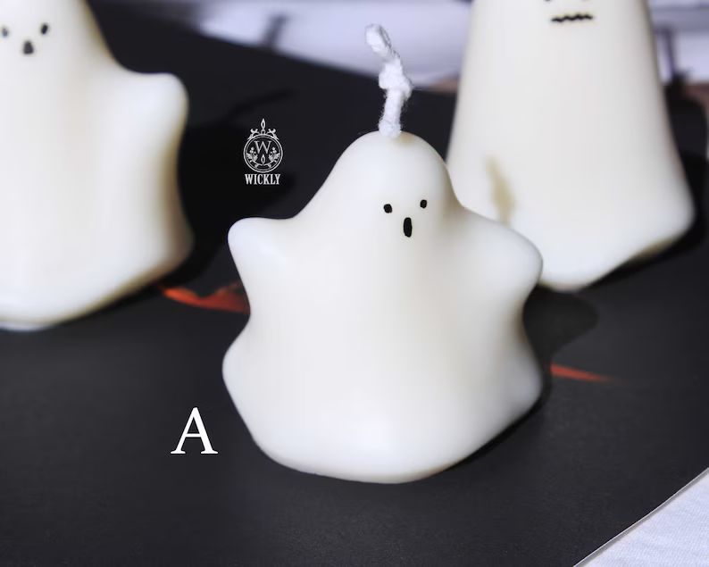 Halloween Ghost Candles / Three Little Spooky Ghost Candles | Etsy (AU)