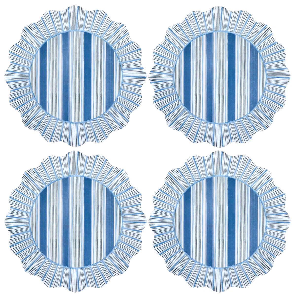 Cabana Stripe Melamine Dinner Plates (Set of 4) | Wayfair North America