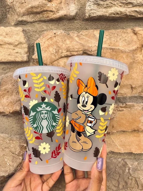 Fall Starbucks Cup  Minnie Mouse Fall Starbucks Cup  Minnie - Etsy | Etsy (US)