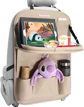 Tsumbay Car Backseat Organizer with Tablet Holder，9 Storage Pockets PU Leather Car Storage Orga... | Amazon (US)