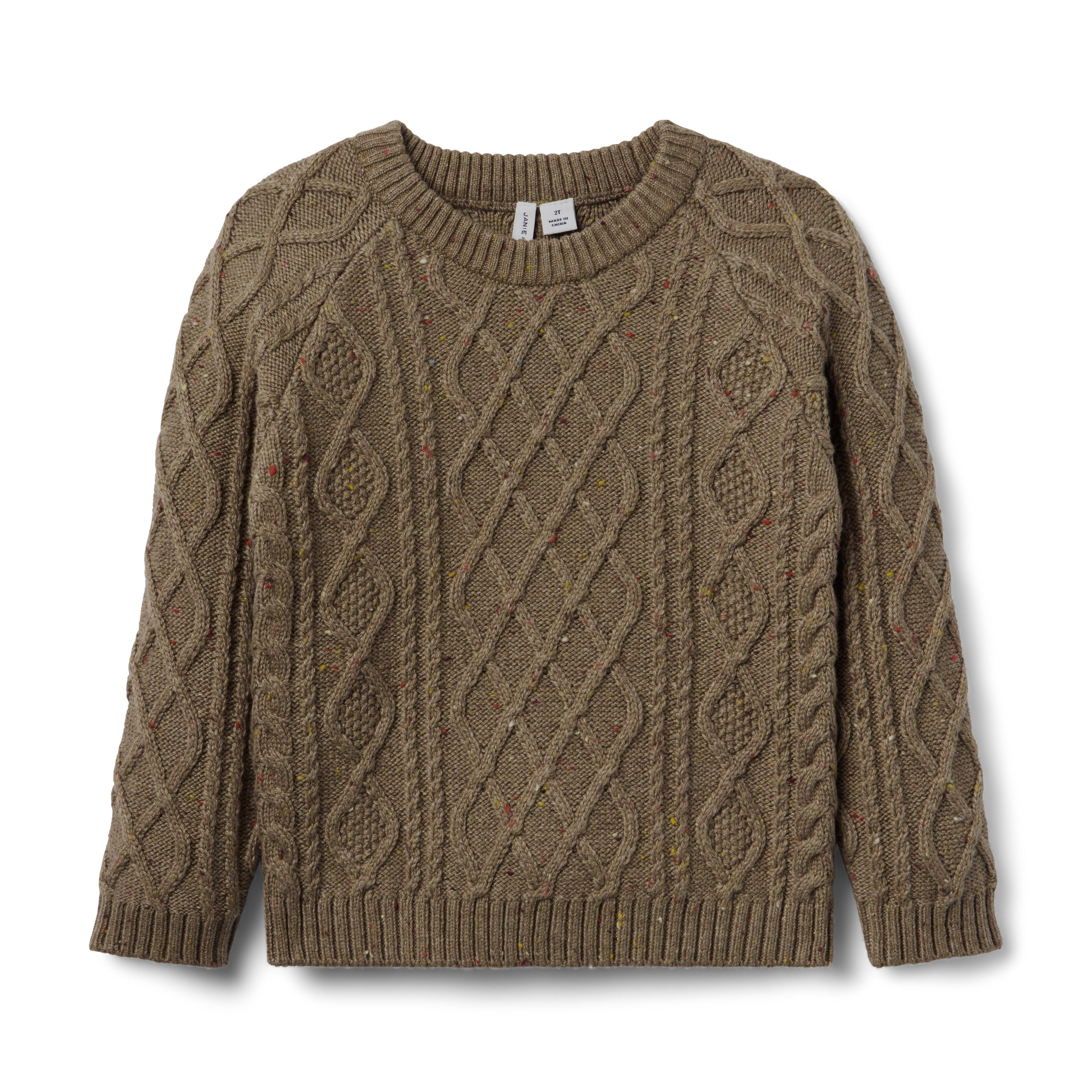 Janie and Jack | The Donegal Sweater - Brown / 12-18m | Janie and Jack