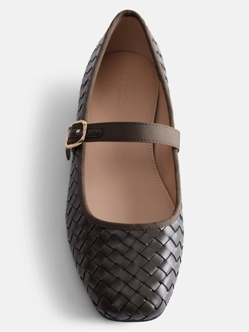 Scenario Women's Woven Mary Jane Flats | Walmart (US)