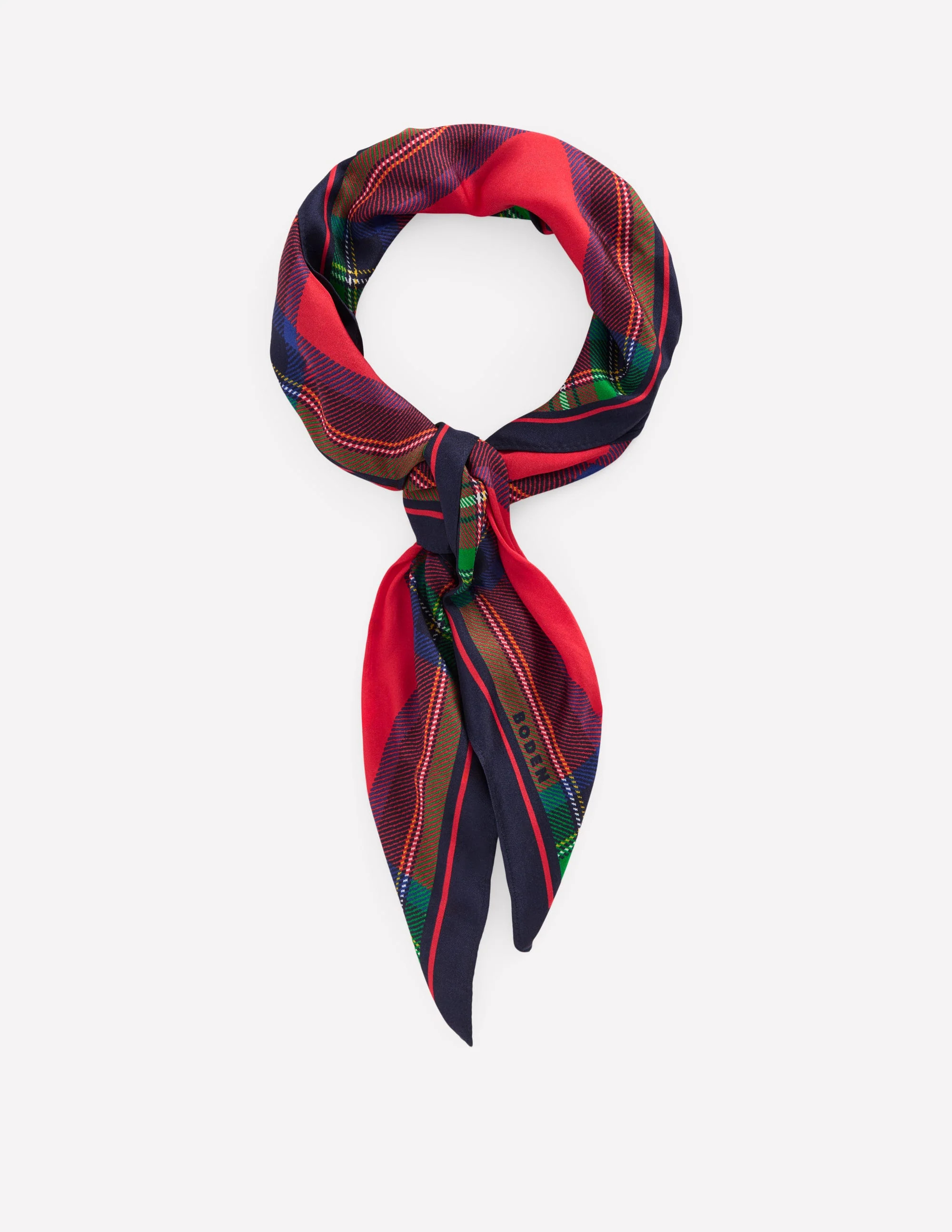 Silk Square Scarf-Tartan | Boden (US)