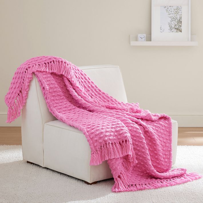 Bubble Hand Woven Throw Blanket | Pottery Barn Teen