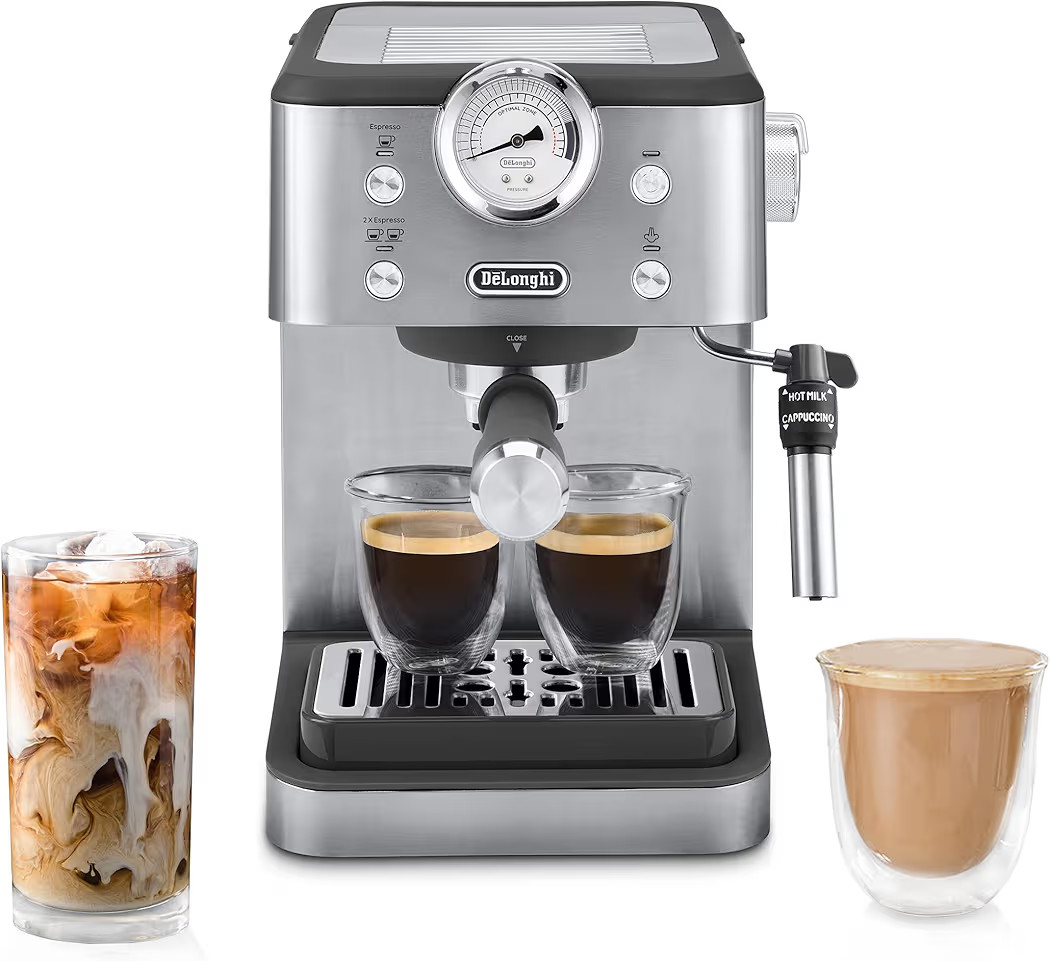 De'Longhi Linea Classic Espresso Machine Barista Coffee Maker Kit Stainless Steel | Amazon (US)
