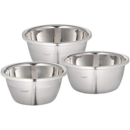 Anbers 18/10 Stainless Steel Mixing Bowl, 9.6 Inch Wide Metal Prep Bowls, 4 Packs | Amazon (US)