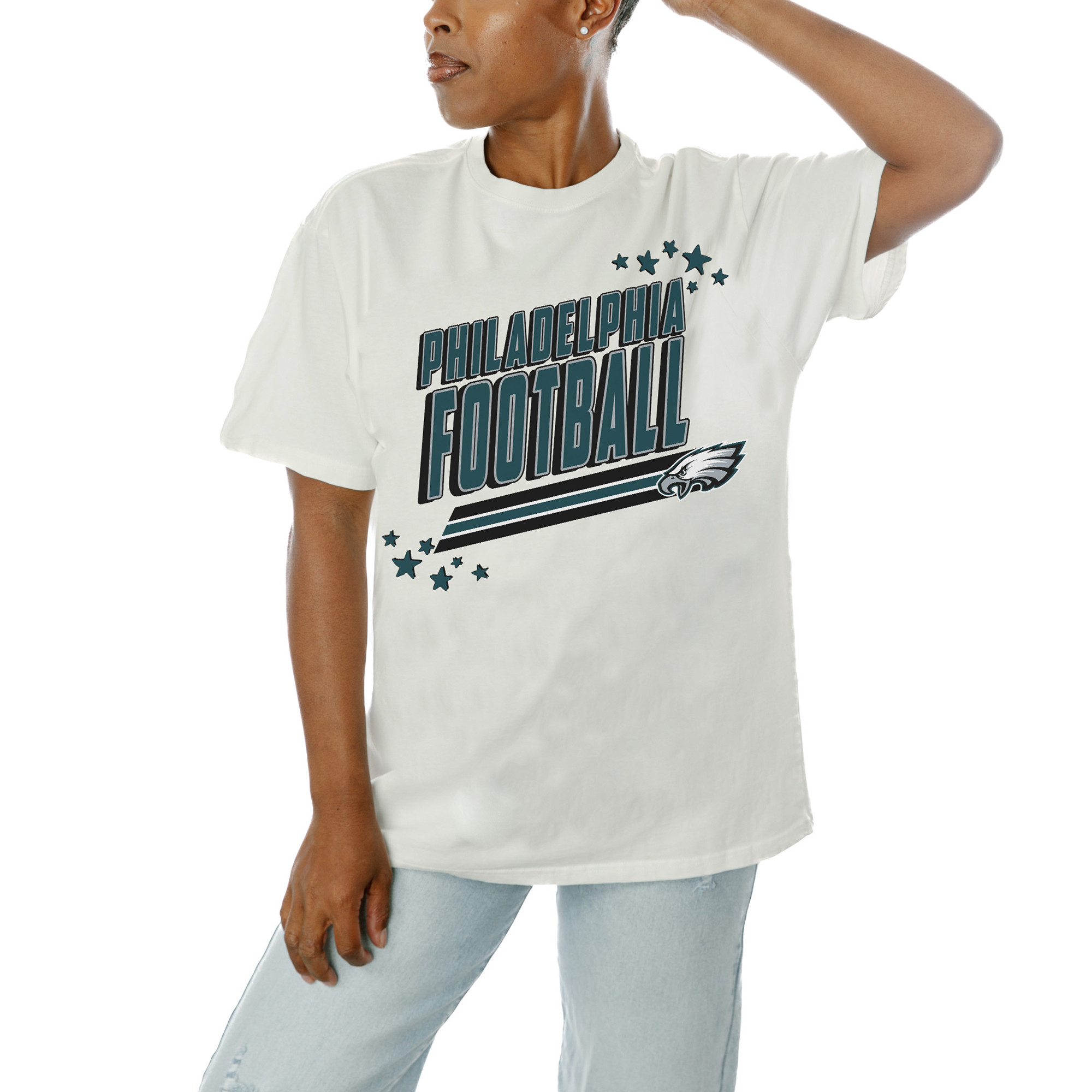 Women's Gameday Couture White Philadelphia Eagles Coming In Hot T-Shirt | Fanatics