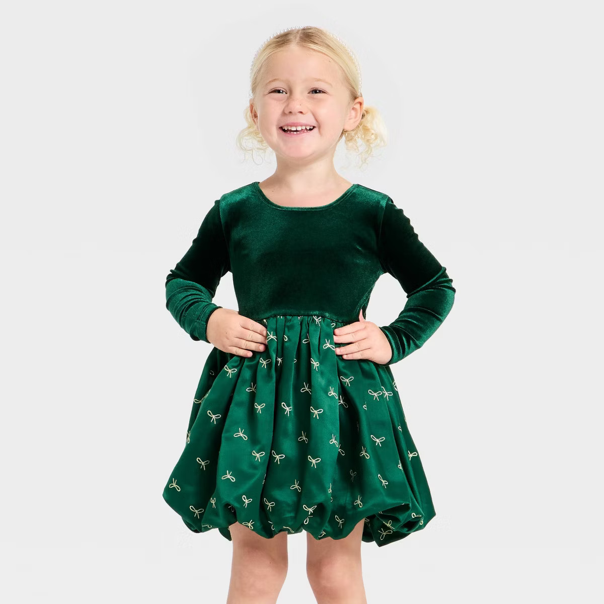 Toddler Girls' Audrey Camille Bow Tutu Dress - Jade Green 18M | Target
