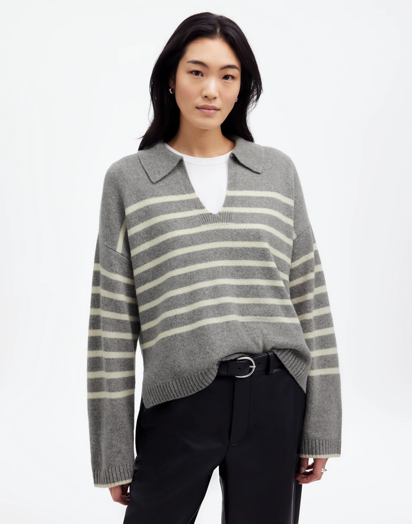 Cashmere-Wool Blend Polo Sweater | Madewell
