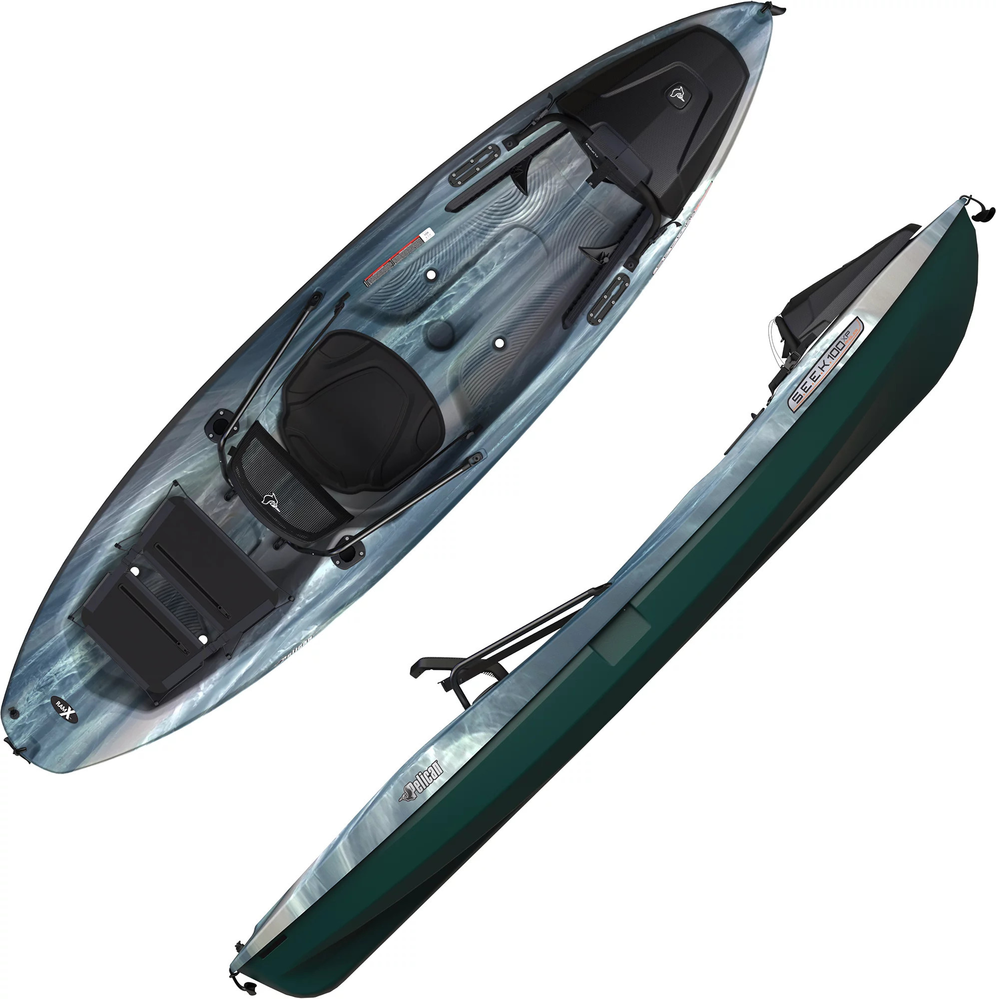 Pelican Seek 100 Angler Kayak | Wave | Paddle Sports | Kayaking | Kayaks | Sit ON Top Kayaks | DICK'S Sporting Goods