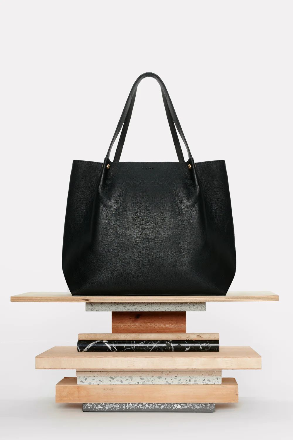 Leather Tote Bag With Pouch - Black | NYDJ