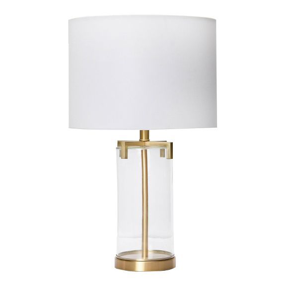 26.5" Glass Table Lamp Gold - 3R Studios | Target