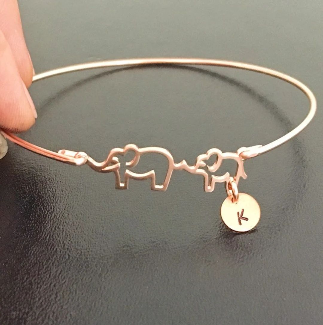 Mama & Me Elephant Bracelet New Mom Jewelry Unique Mothers Day Gift Mom from Baby Daughter or Son... | Etsy (US)