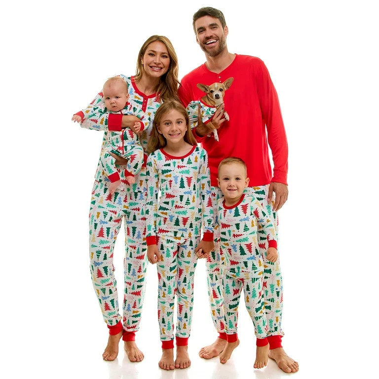 Holiday Time Women's Christmas Tree Pajama Set, 2-Piece, Sizes S-3X | Walmart (US)