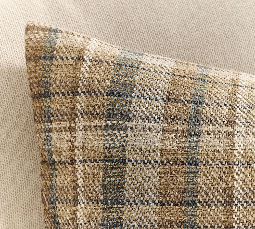 Knocks Plaid Lumbar Pillow Cover | Pottery Barn (US)