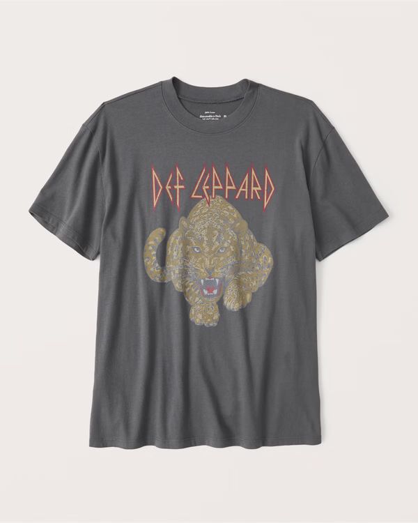 Women's Def Leppard Boyfriend Band Tee | Women's New Arrivals | Abercrombie.com | Abercrombie & Fitch (US)