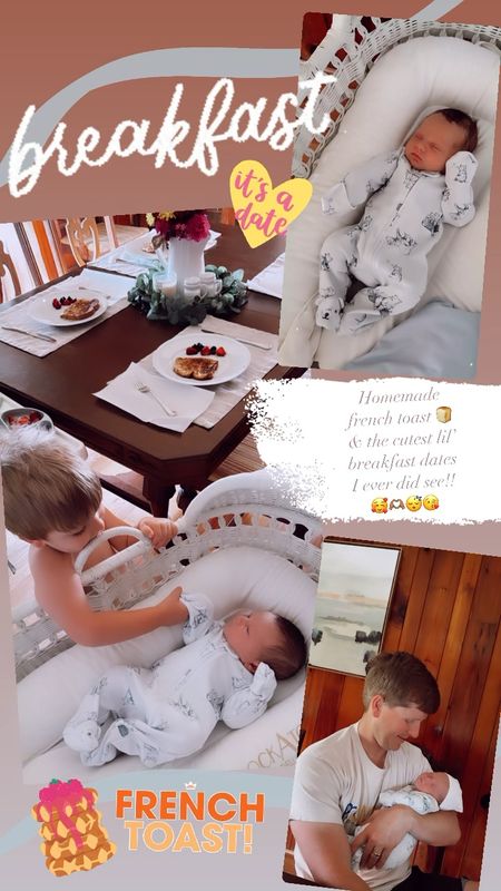 Homemade french toast 🍞 & the cutest lil’ breakfast dates I ever did see!! 🥰🫶🏽😴😘

#LTKHome #LTKFamily #LTKBaby