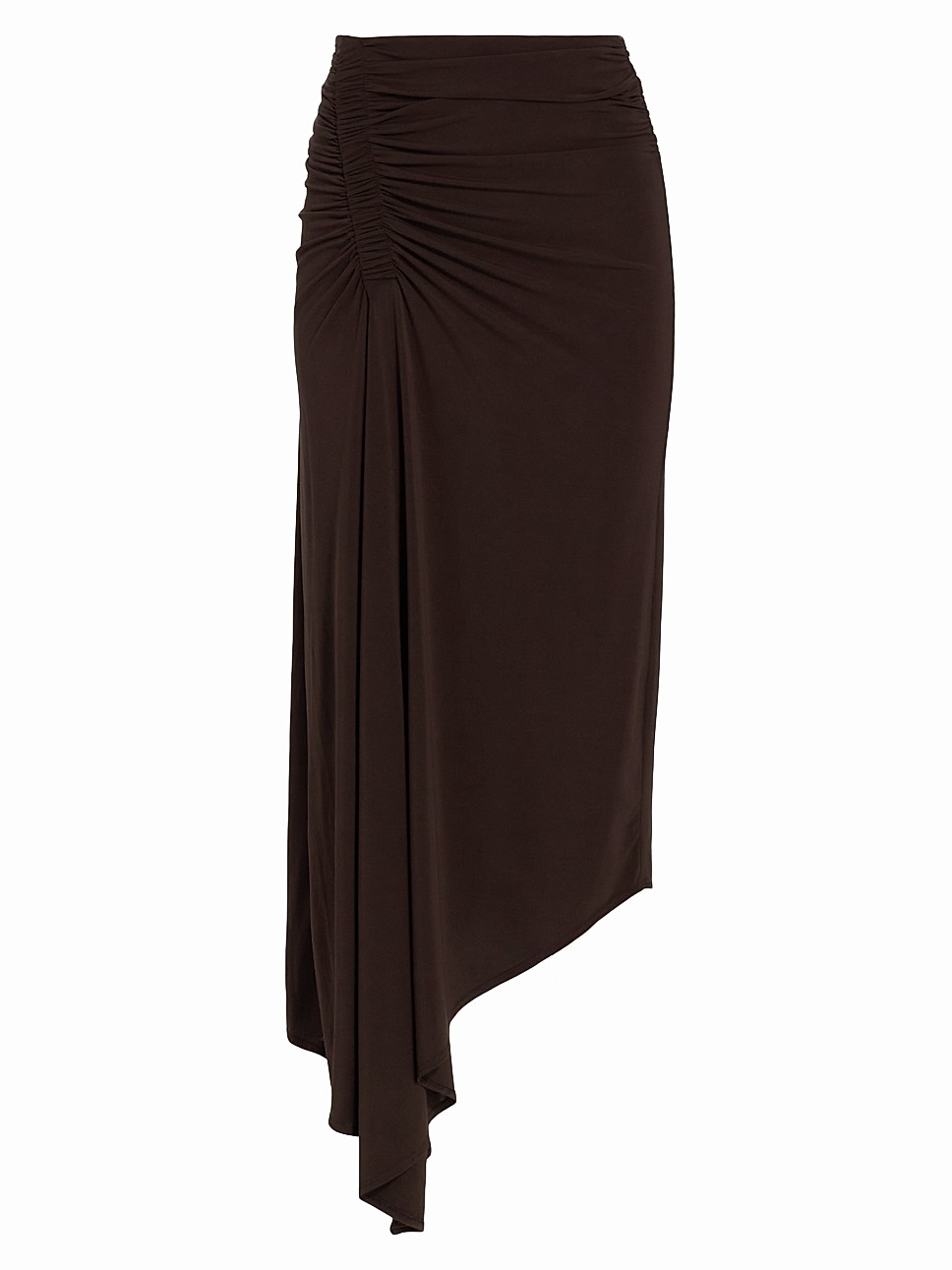 Adeline Ruched Asymmetric Midi-Skirt | Saks Fifth Avenue
