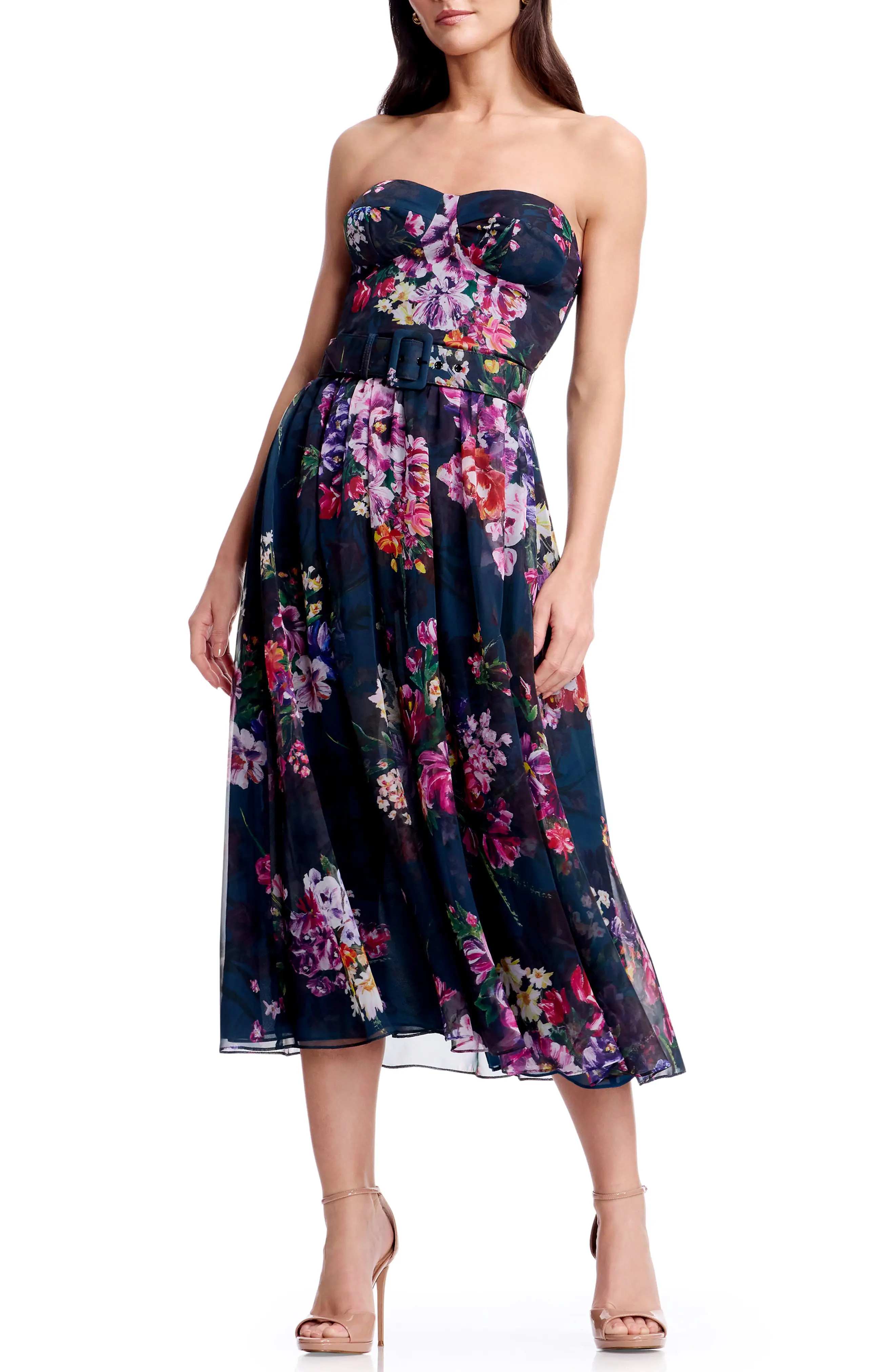 Jenny Floral Strapless Fit & Flare Cocktail Dress (Women) | Nordstrom | Nordstrom