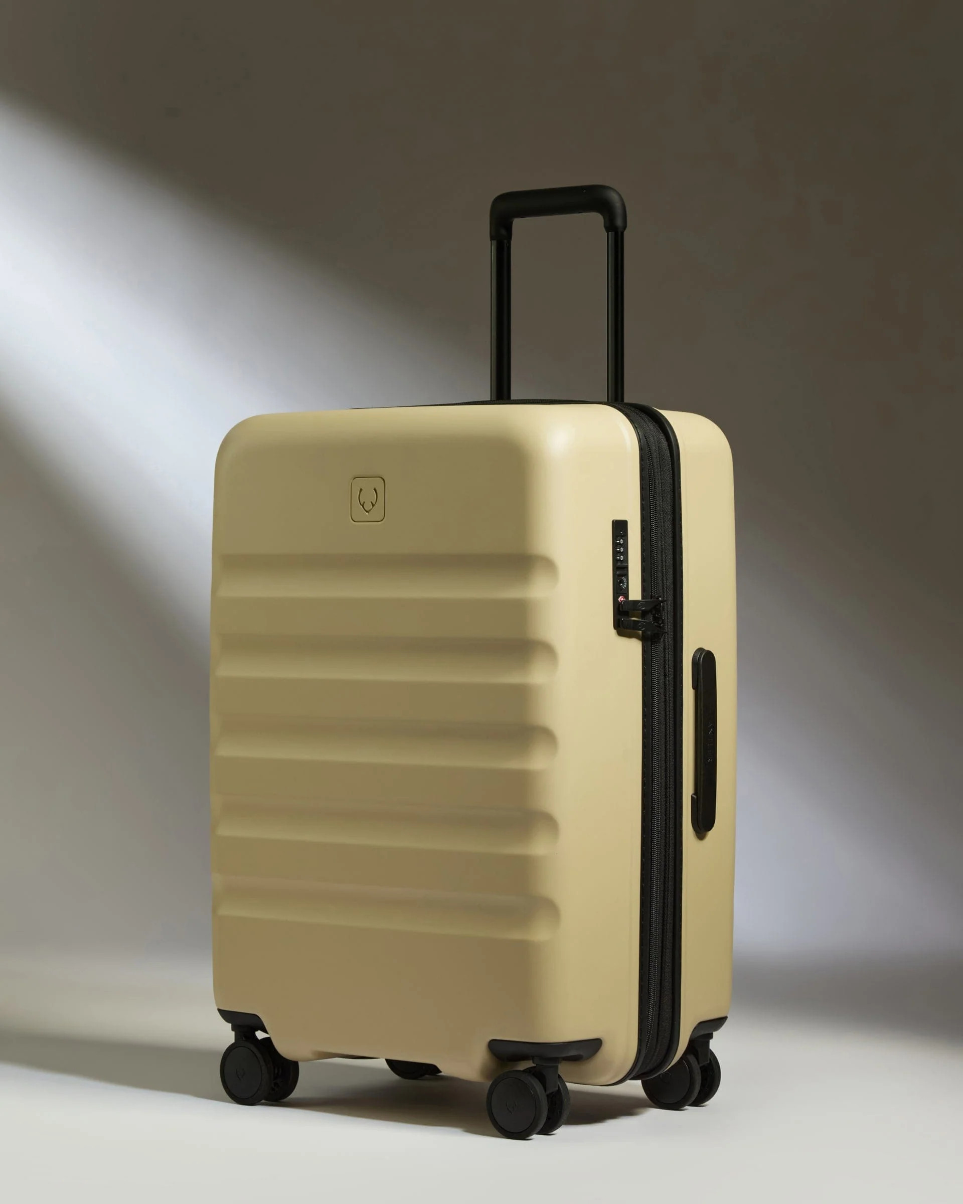 Icon Stripe Medium Suitcase in Yellow | Lightweight & Hard Shell Suitcase | Antler UK