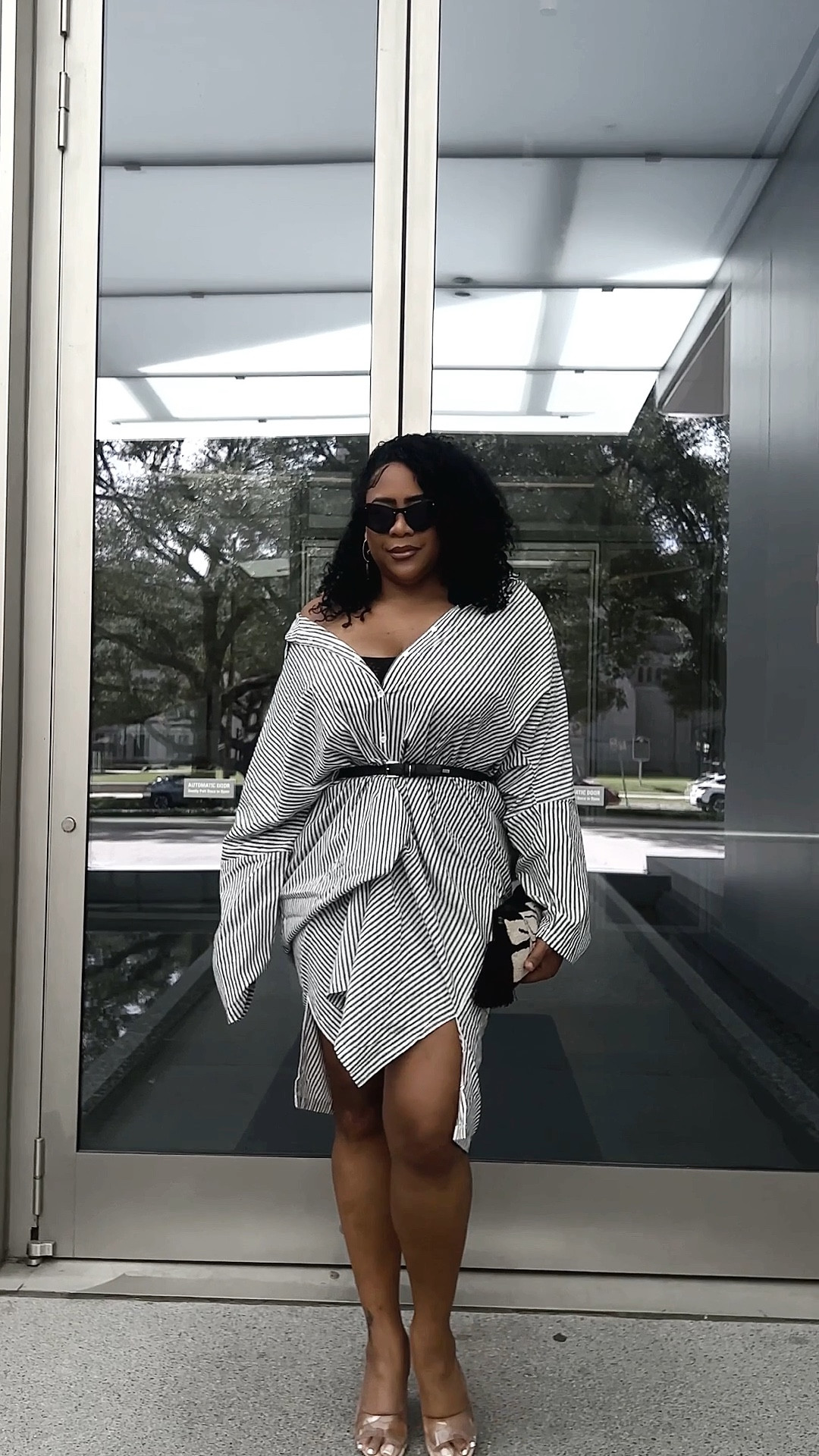 Love a good oversized button up shirt. I gathered the bottom by buttoning it uneven. 

#LTKover40 #LTKparties #LTKworkwear