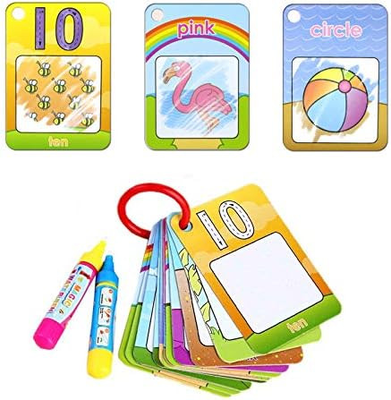 Coolplay Water Coloring Cards Learning Number Shape Color Toddler Girl Toy Water Paint Cards Airp... | Amazon (US)