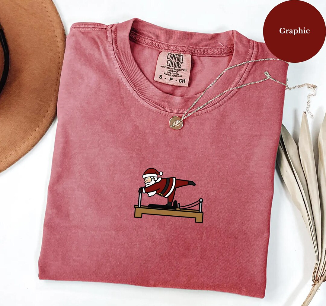 Christmas Pilates Shirt Sweatshirt: Santa Reformer Holiday Top - Etsy | Etsy (US)