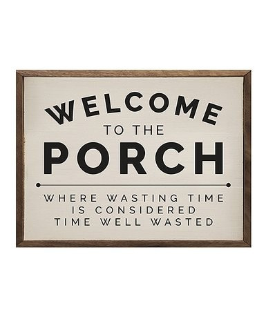 'Welcome to the Porch' Wood Wall Sign | Zulily