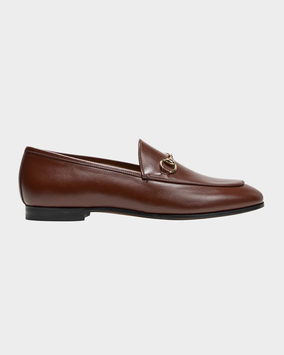 Gucci Jordaan Leather Horsebit Loafers | Neiman Marcus
