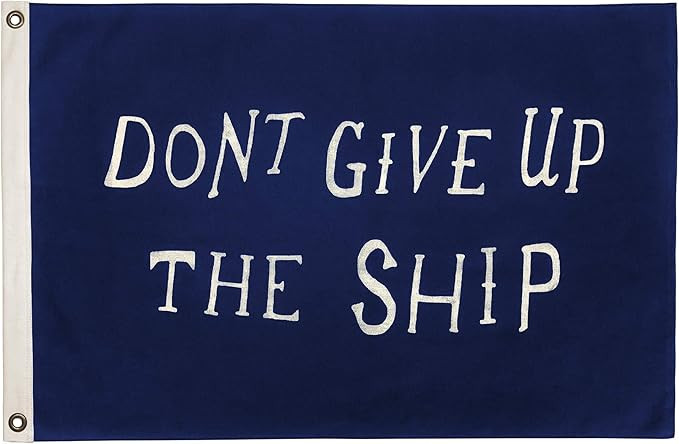 100% Cotton Canvas, Don't Give Up The Ship Flag, Made in USA (2' x 3' ft) | Amazon (US)