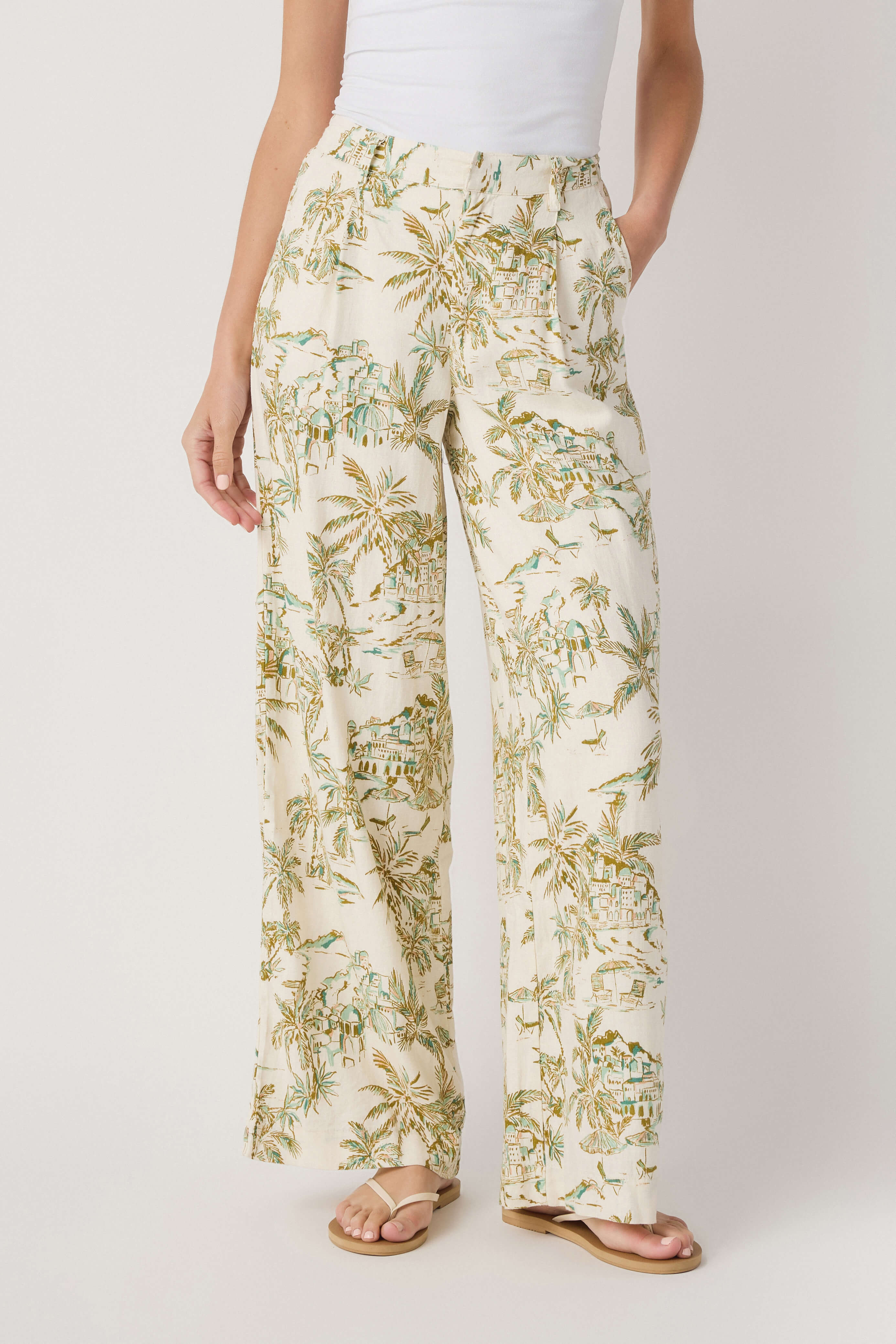 Z Supply Overlook Tiki Tide Linen Pant | Social Threads