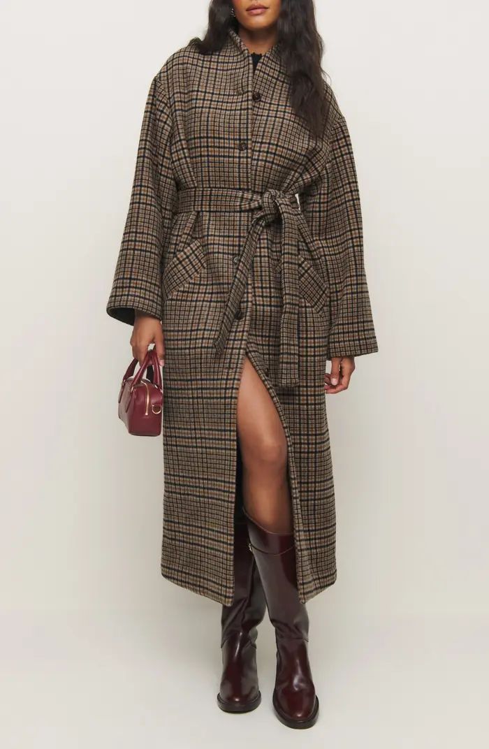 Reformation x Kacey Musgraves Cotswolds Plaid Wool Blend Coat | Nordstrom | Nordstrom