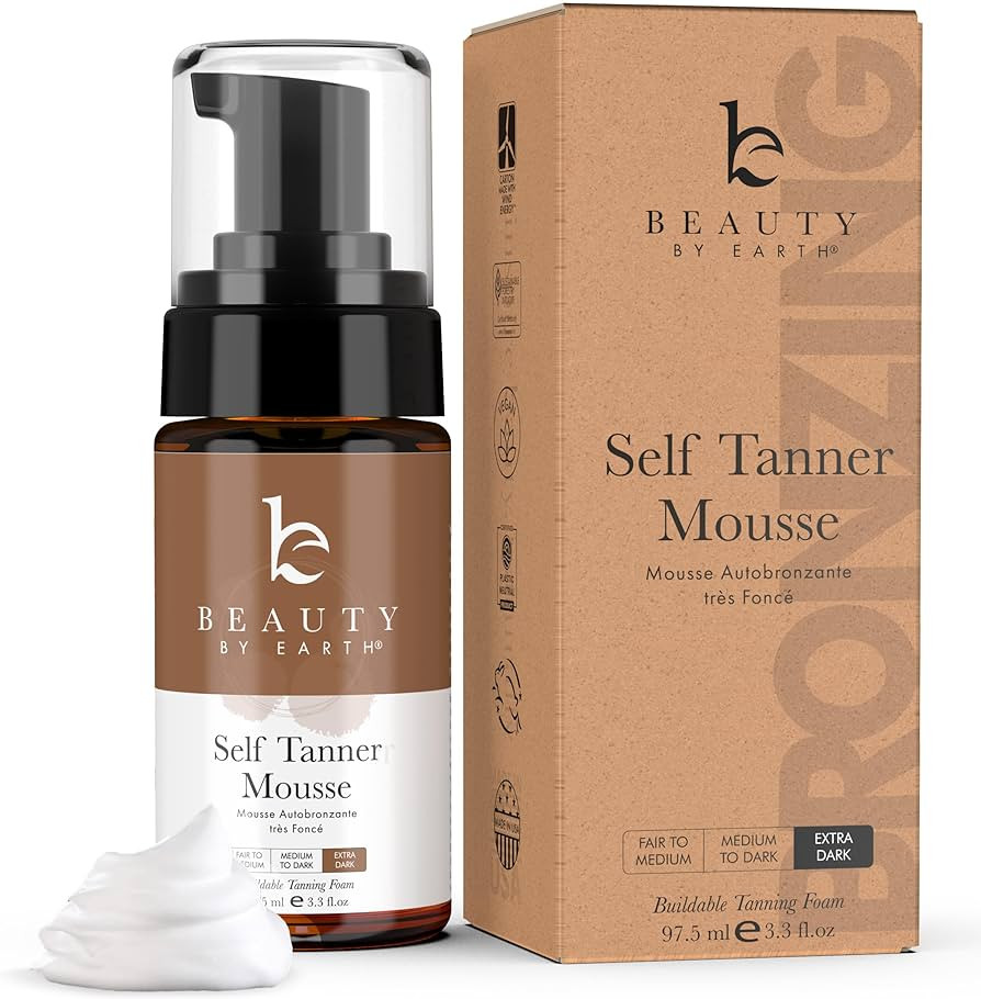 Self Tanner Tanning Mousse - Ultra Dark Self Tanner Mousse USA Made with Natural & Organic Ingred... | Amazon (US)