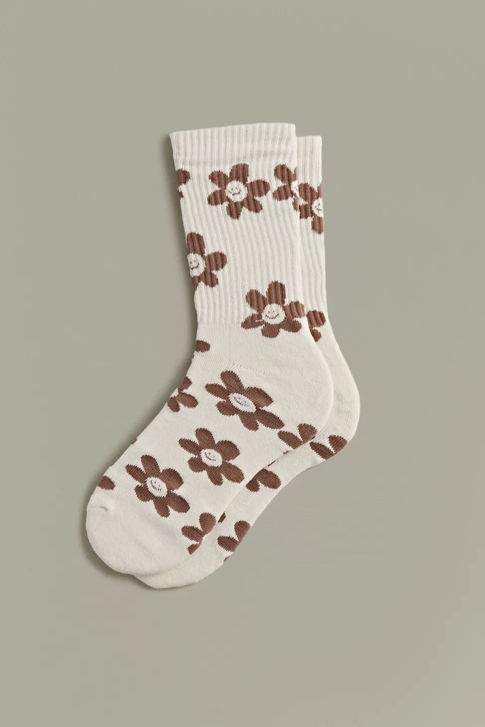 Happy Face Allover Print Crew Sock | Urban Outfitters (US and RoW)