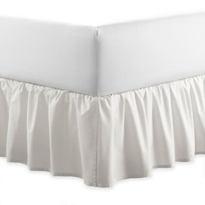Laura Ashley® Ruffle Twin Bed Skirt in White | Bed Bath & Beyond