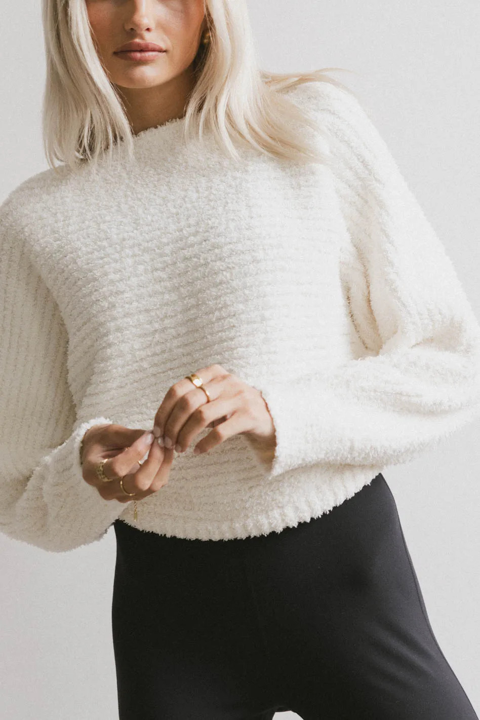Calia Knit Sweater in Cream | Böhme US