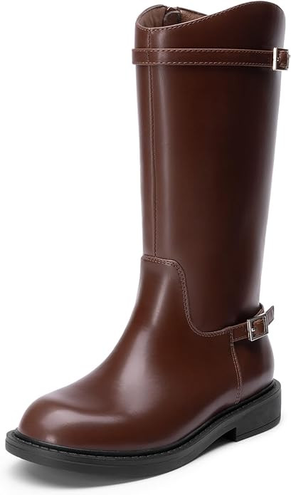 DREAM PAIRS Girls Knee High Boots Side Zipper Riding Shoes for Little Kid/Big Kid | Amazon (US)
