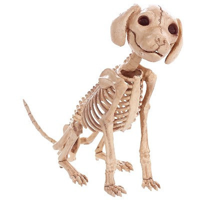 Seasons USA Skelebones Sitting Puppy Halloween Decoration - 12 in - Off-White | Target