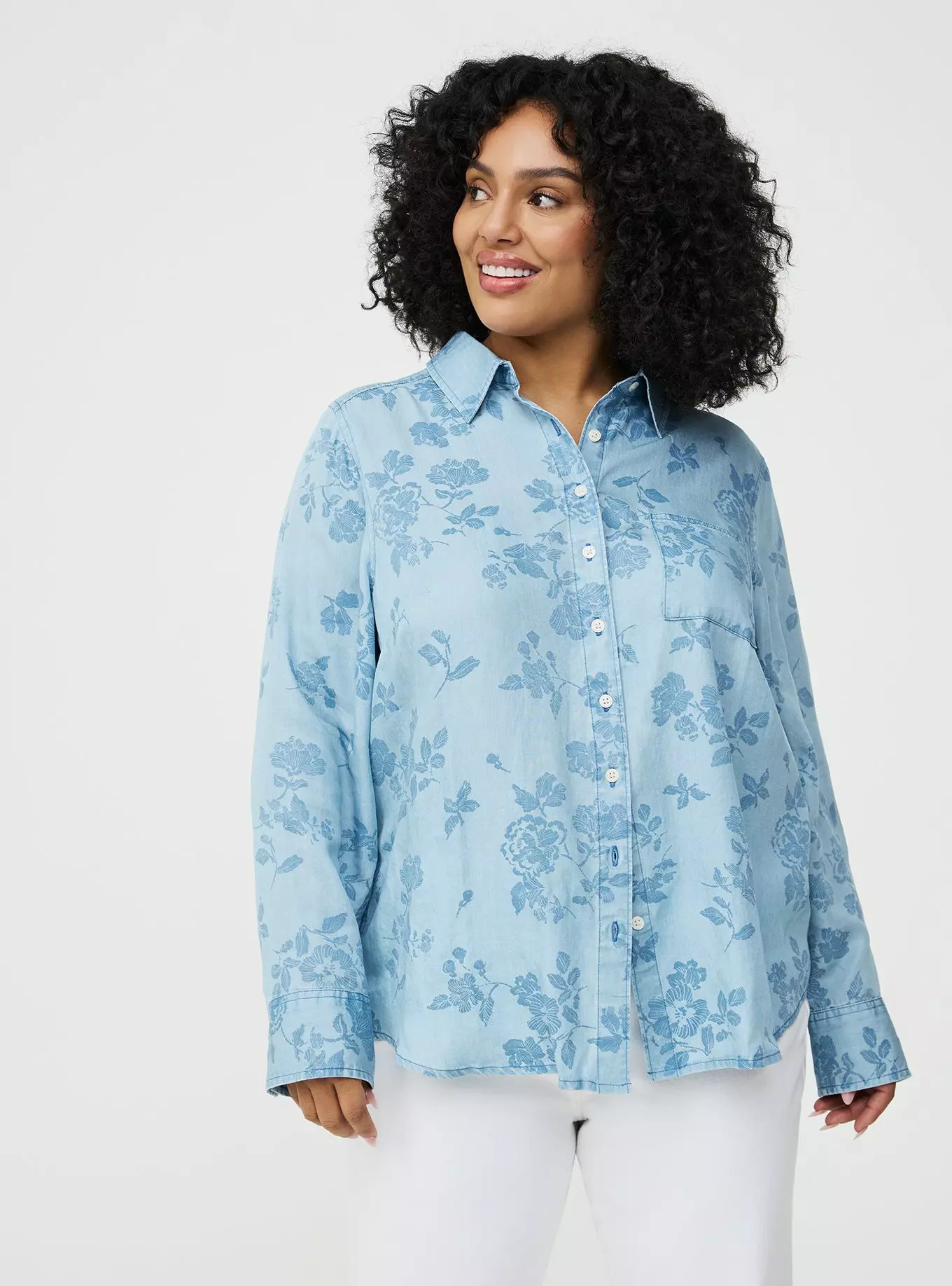 Lizzie Tencel Button-Up Shirt | Torrid (US & Canada)