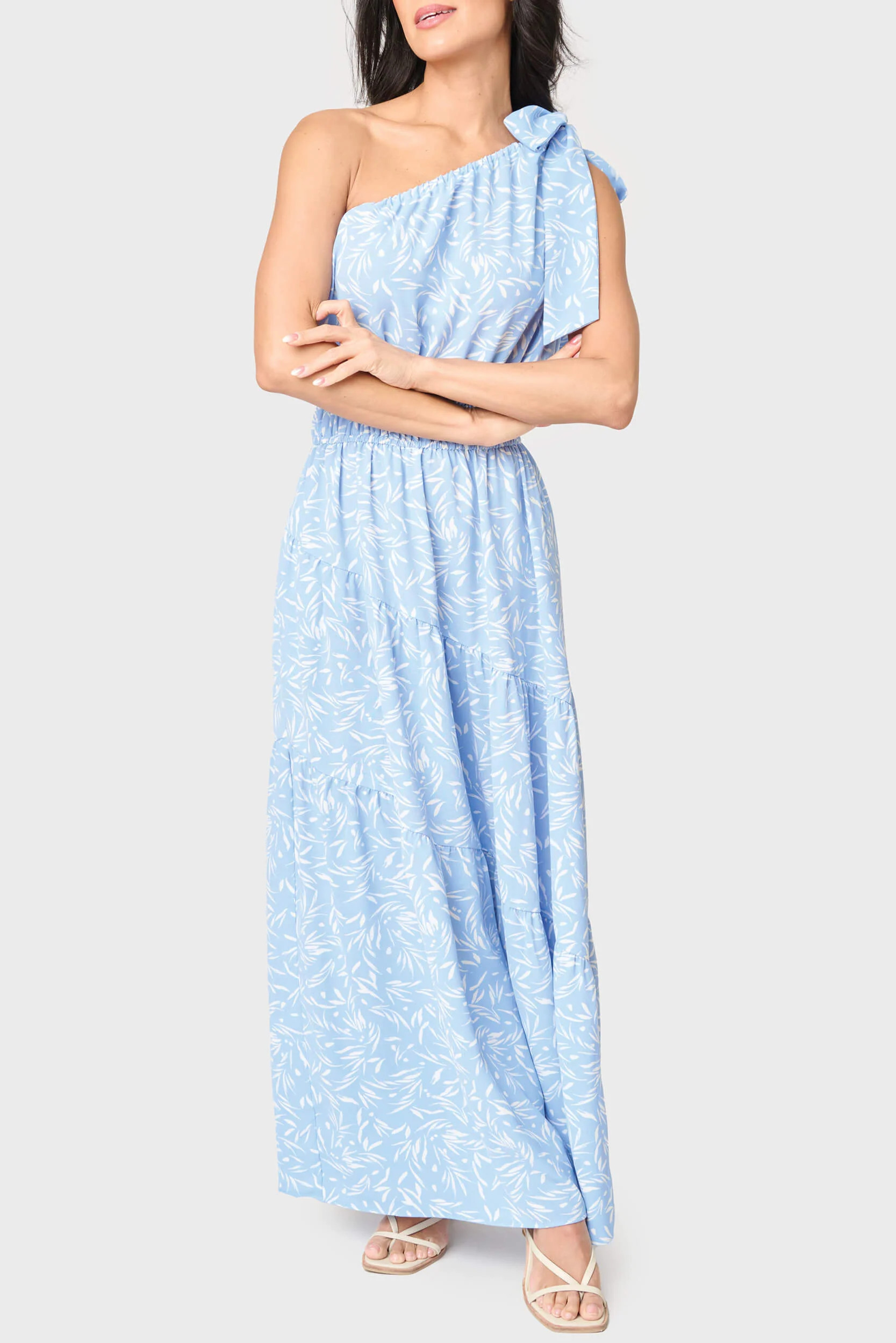 Maya One Shoulder Tiered Maxi Dress | Gibson