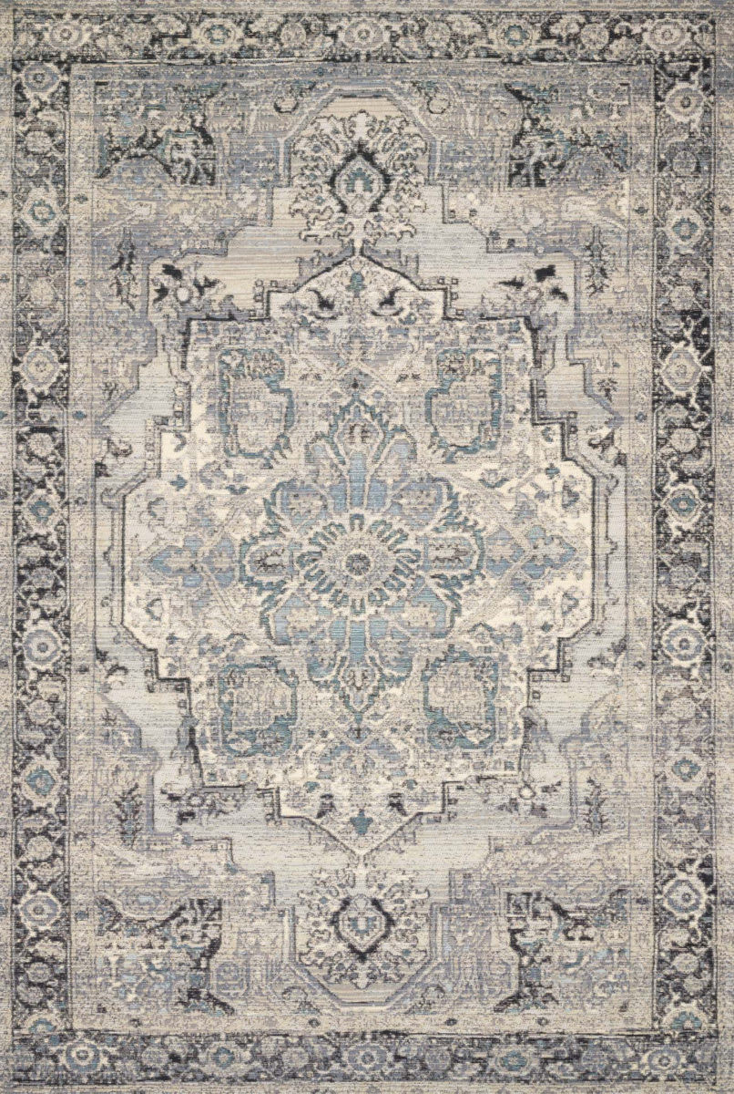 Loloi Mika Mik-01 Grey - Blue Area Rug | RugStudio.com