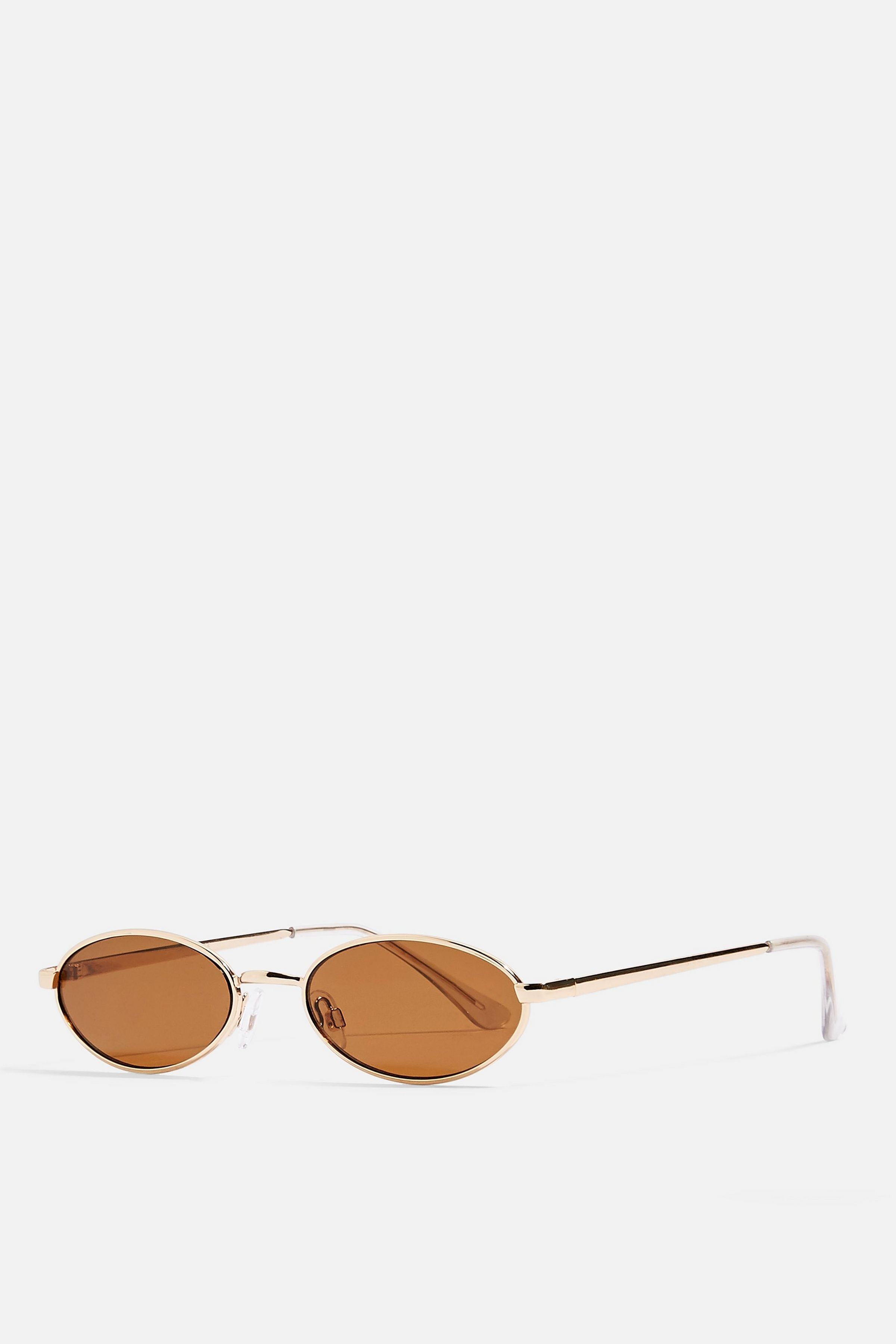 SLENDER Metal Gold Sunglasses | Topshop UK