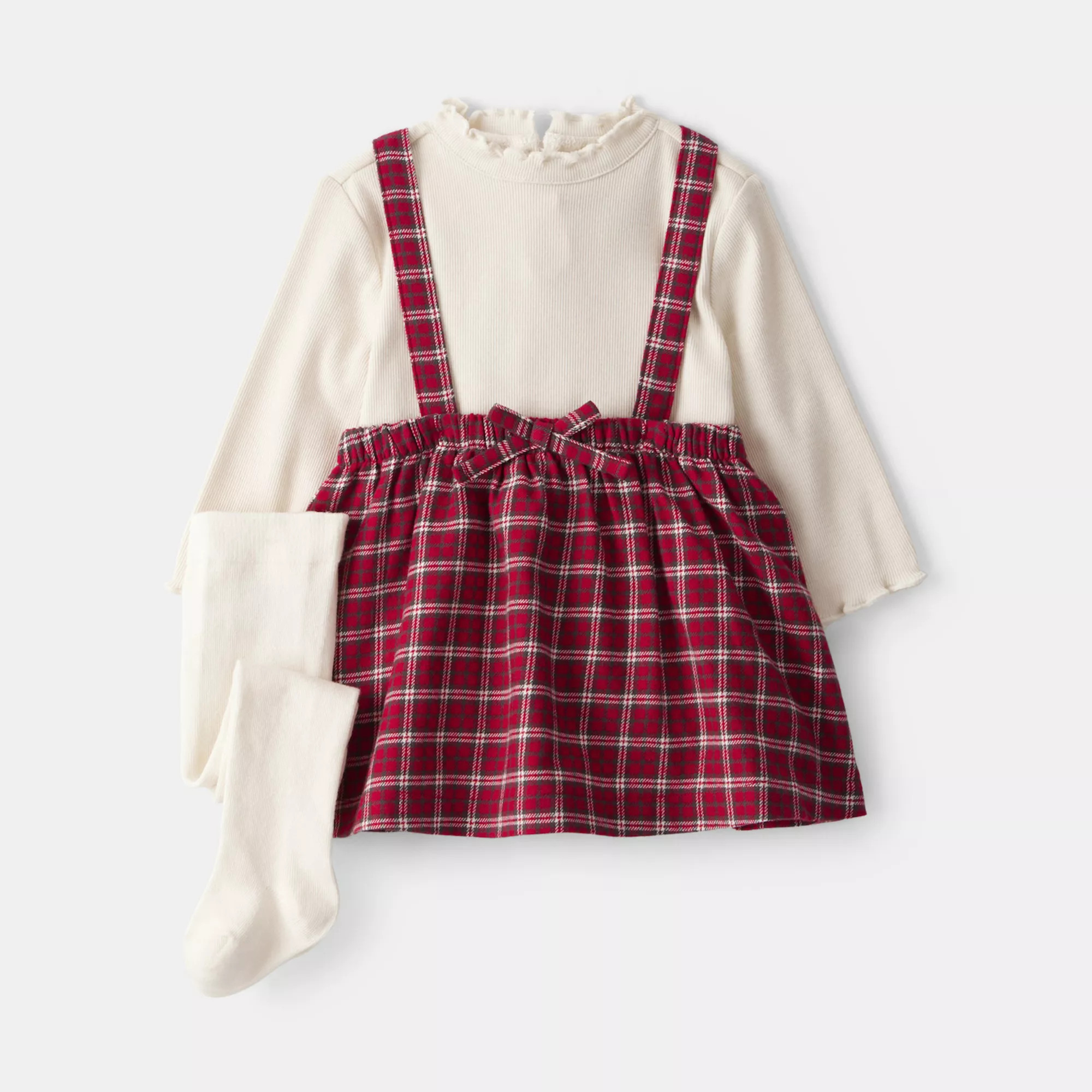Baby Girl Carter's 3-pc. Plaid Print Tee, Skirt & Tight Set | Kohl's