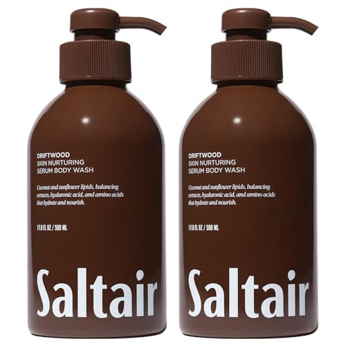 Saltair Body Wash 2-Pack – Moisturizing Body Wash with Hyaluronic Acid & Amino Acids – Scented Shower Gel for Women and Men – Driftwood Scent, 2x 17oz – Vegan, Cruelty-Free, Paraben-Free | Amazon (US)
