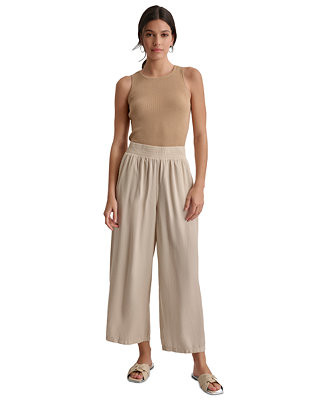 Women's Pull-On Wide-Leg Ankle Pants | Macy's