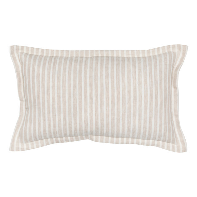 Sahara Linen Striped Oblong Cushion [MUSLSAHAA21_OBL] | Pillow Talk AU