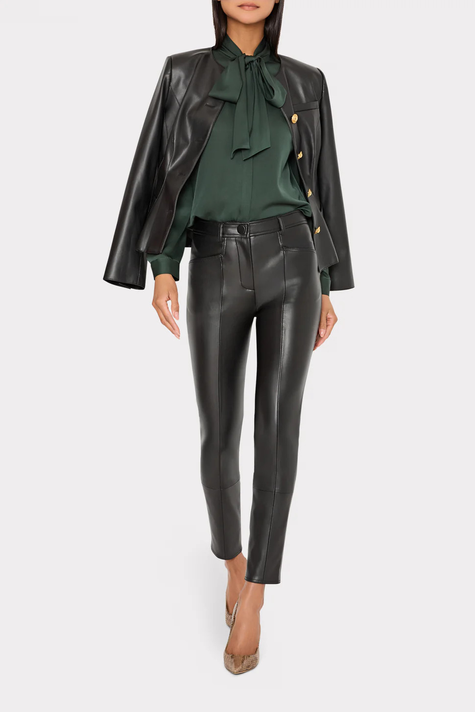 Tie Neck Silk Blouse | MILLY